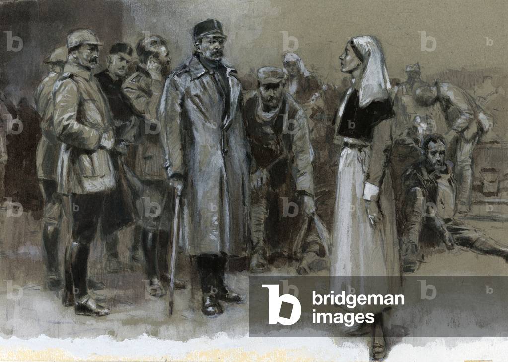 Bild von Gemälde "Edith Cavell wird verhaftet", 20. Jahrhundert von Neville Dear