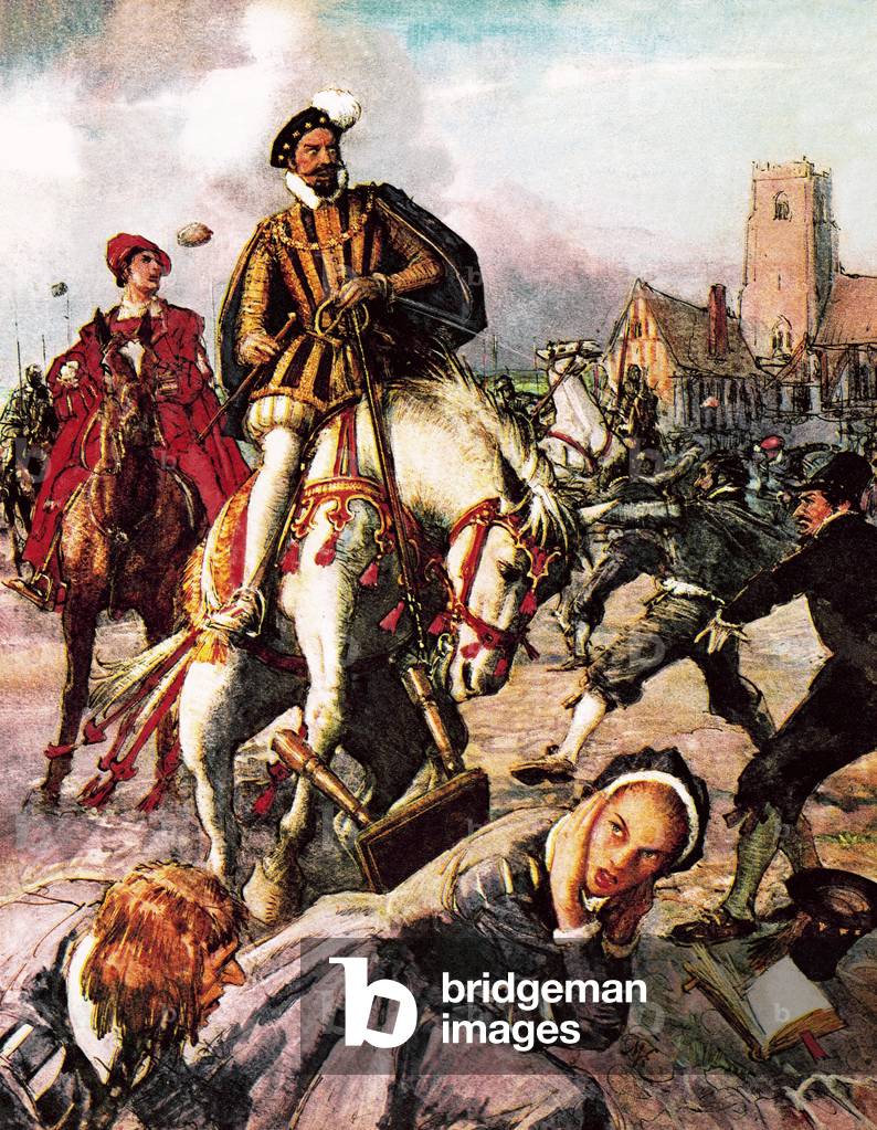 Image of Print depicting Tragedy on St. Bartholomew's Day, 20th century by English Artist