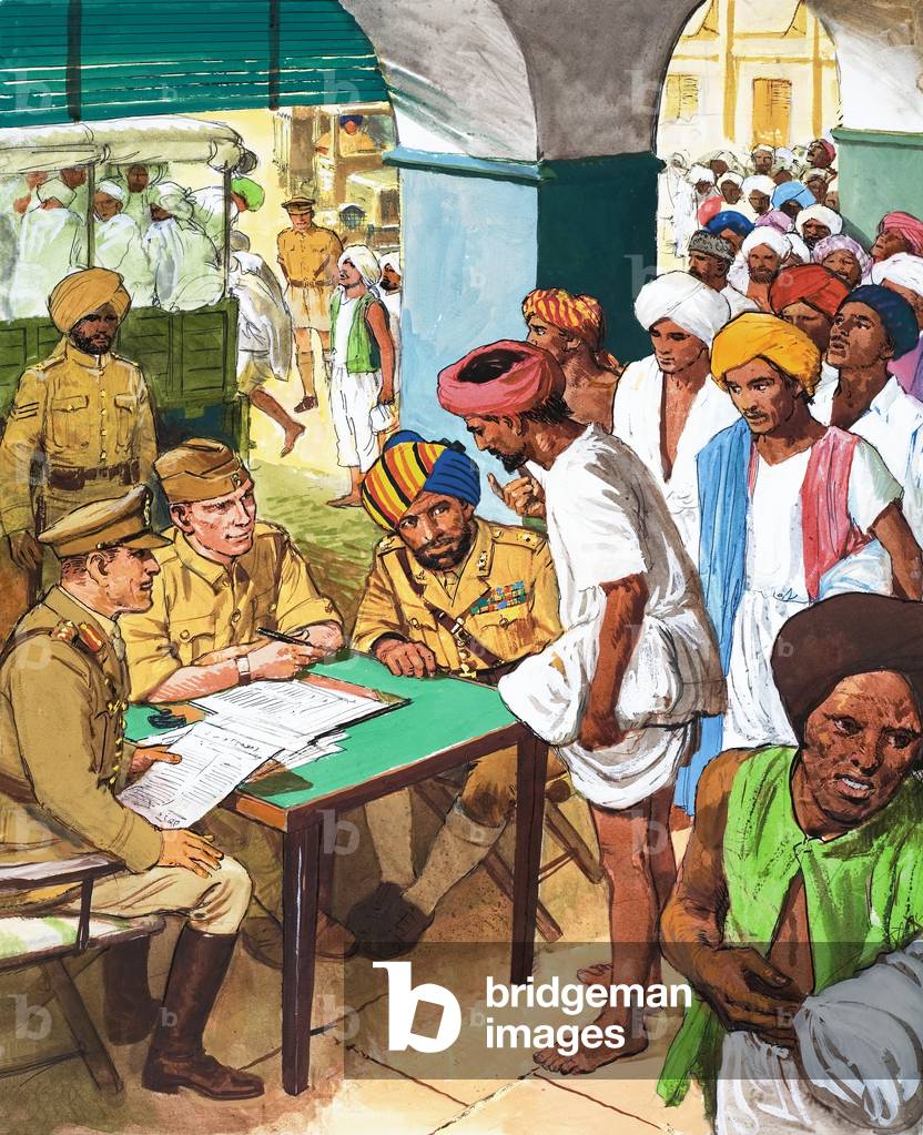 Indians signing up to fight in World War II