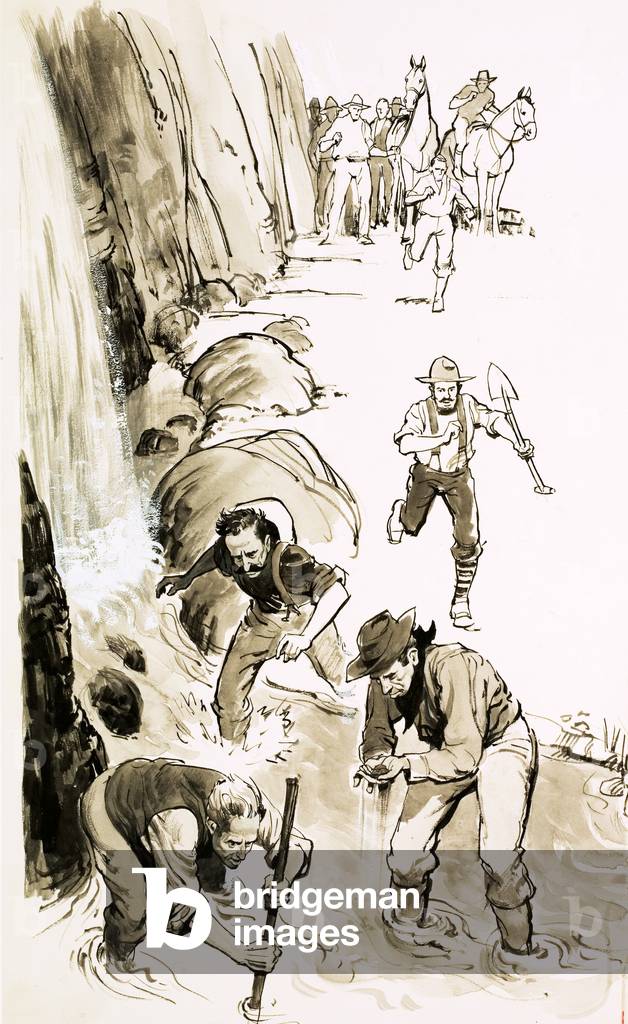 The Lost Adams Diggings (gouache on paper)