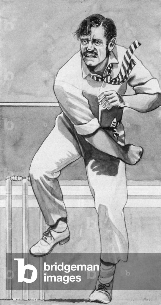Frederick Spofforth, bowler (litho)
