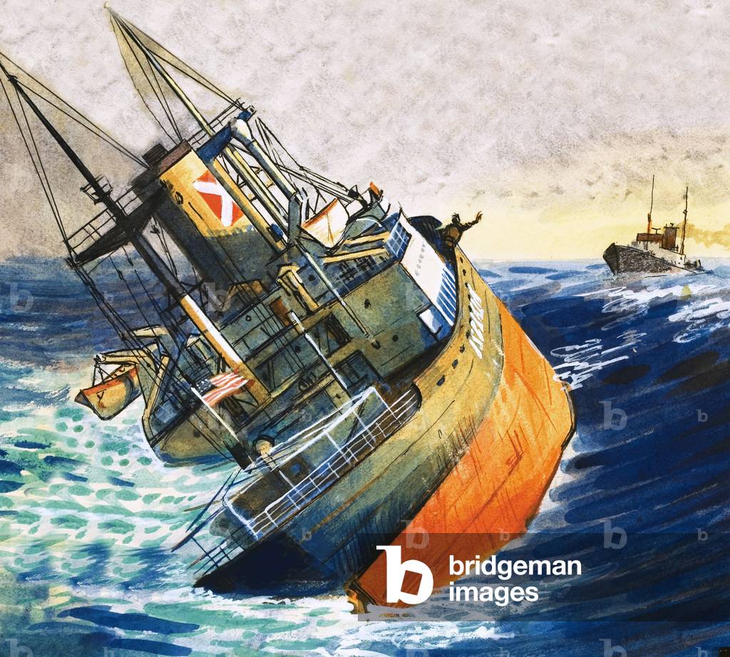 Unidentified boat in imminent danger of sinking