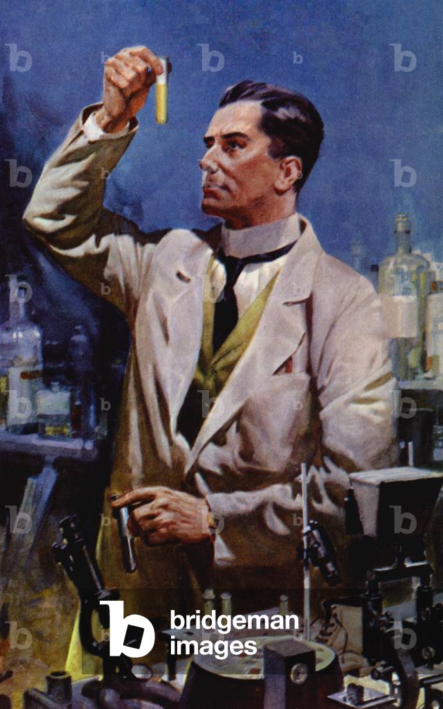 Sir Bernard Spilsbury (colour litho)
