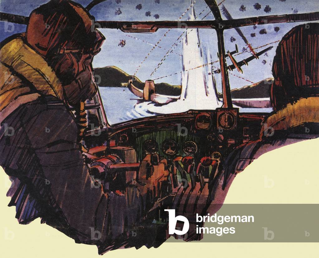 Guy Gibson and the Dambusters (colour litho)