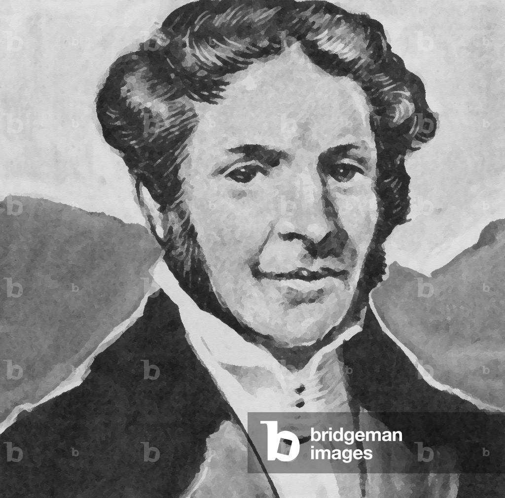 Dr Gideon Mantell, geologist and palaeontologist (litho)