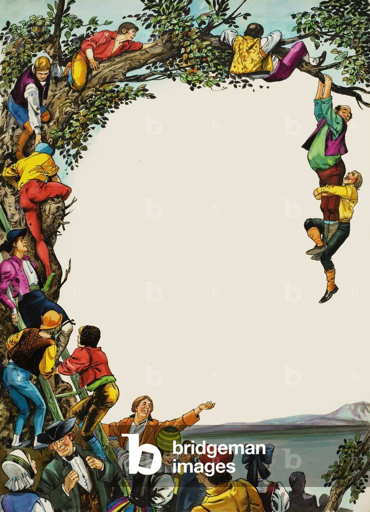 Immagine di Dipinto "Cartouche Composto da Persone", 20th Secolo di English School