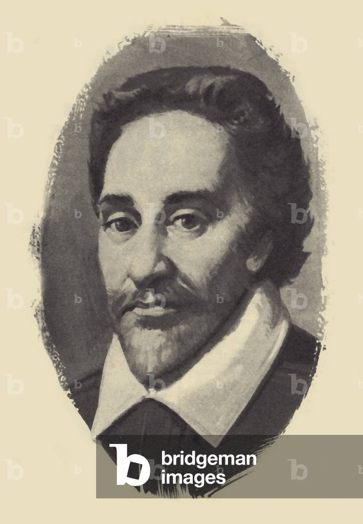 Richard Burbage, famous Elizabethan actor (litho)