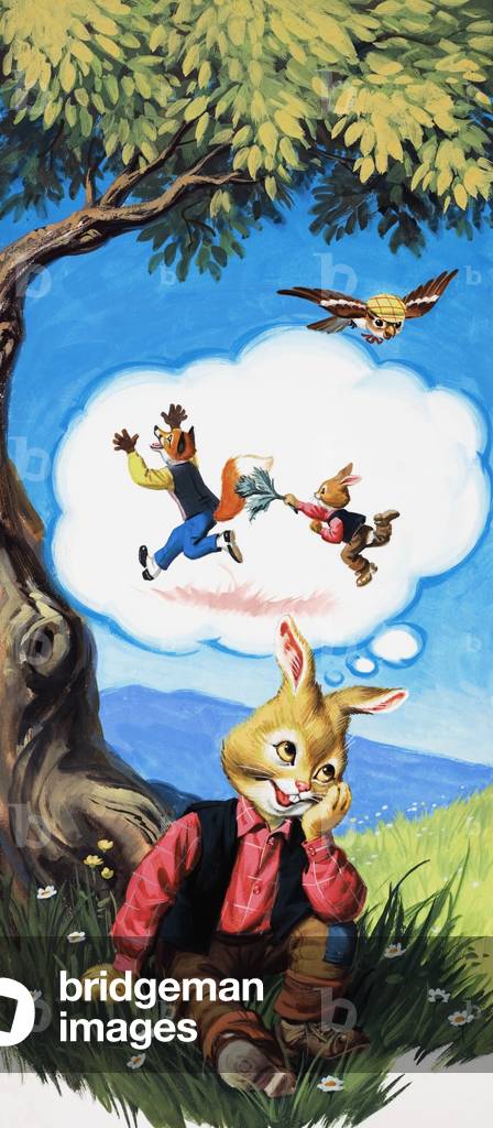 Bild von Gemälde "Brer Kaninchen", 20. Jahrhundert von Virginio Livraghi