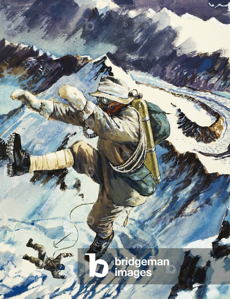Mountaineers falling to their death