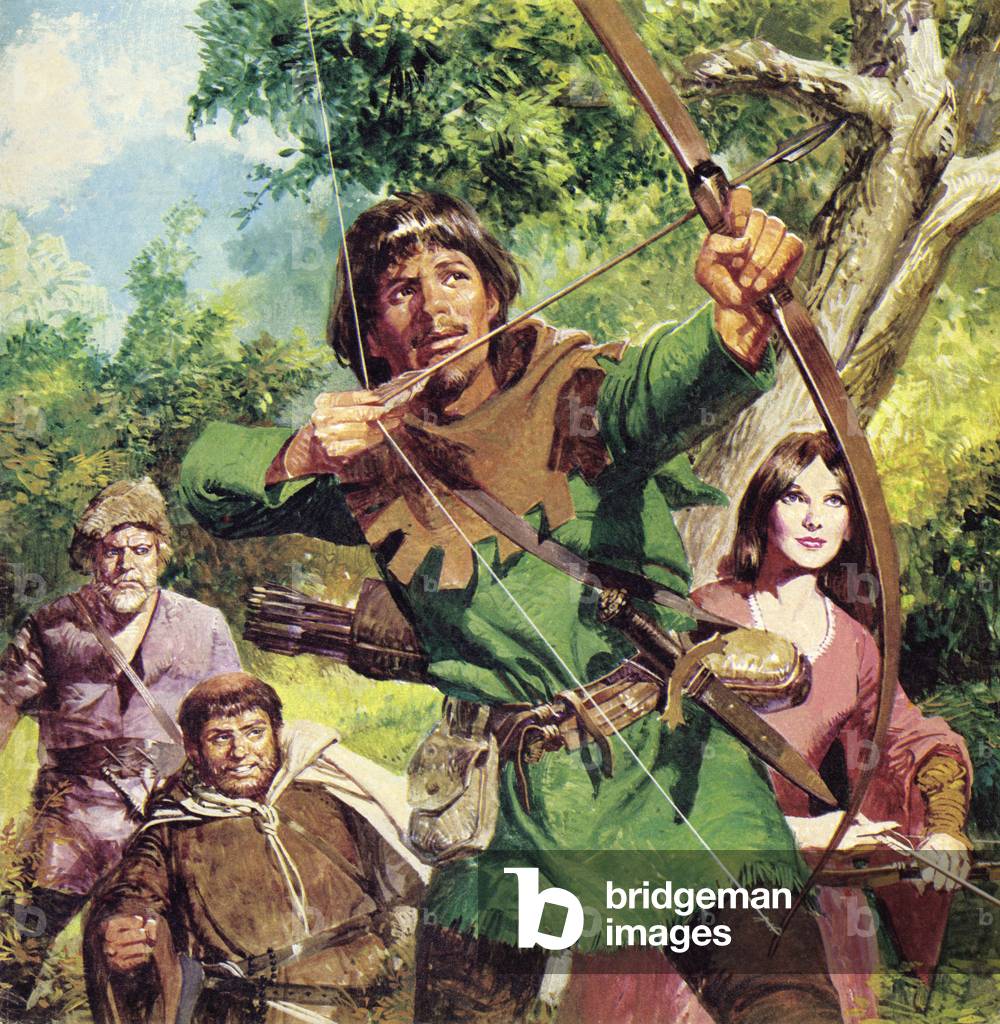 Robin Hood (colour litho)
