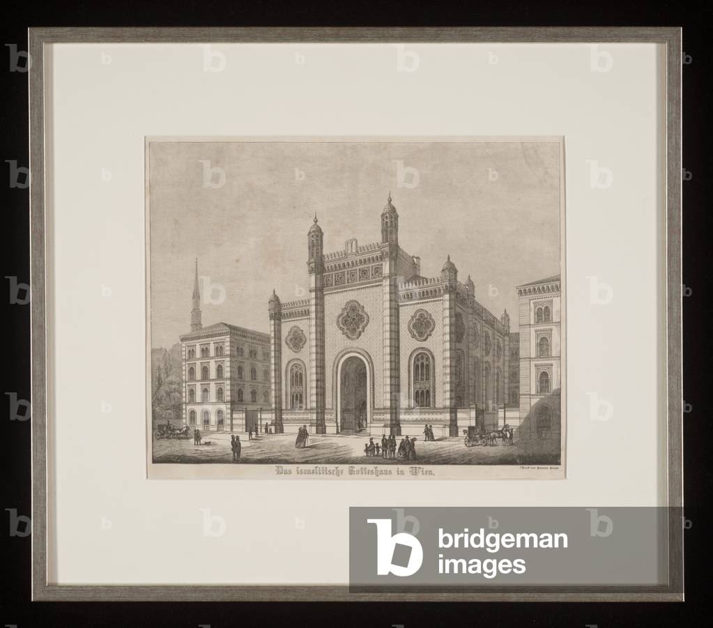 Das Israelitische Gotteshaus in Wien, 1870 (ink on paper)