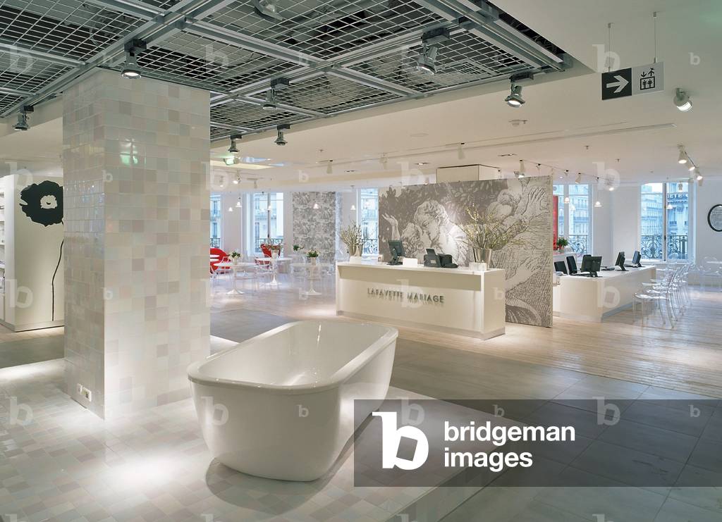 Les Galeries Lafayette, 40 Boulevard Haussmann, Paris 9. Architecture by Jean-Jacques Ory, Saguez and Partners.