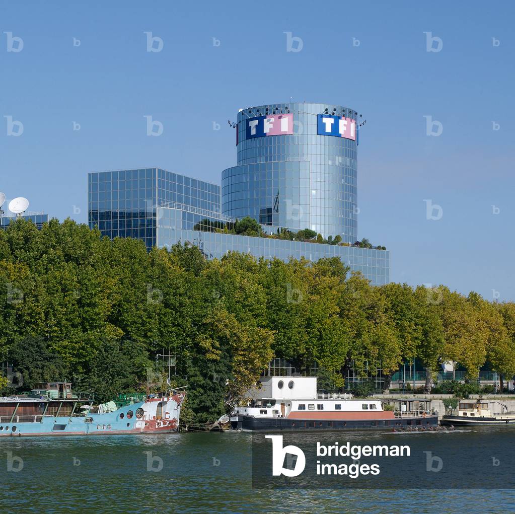 Siege TF1, Quai du Point du jour a Boulogne Billancourt (Hauts de Seine).