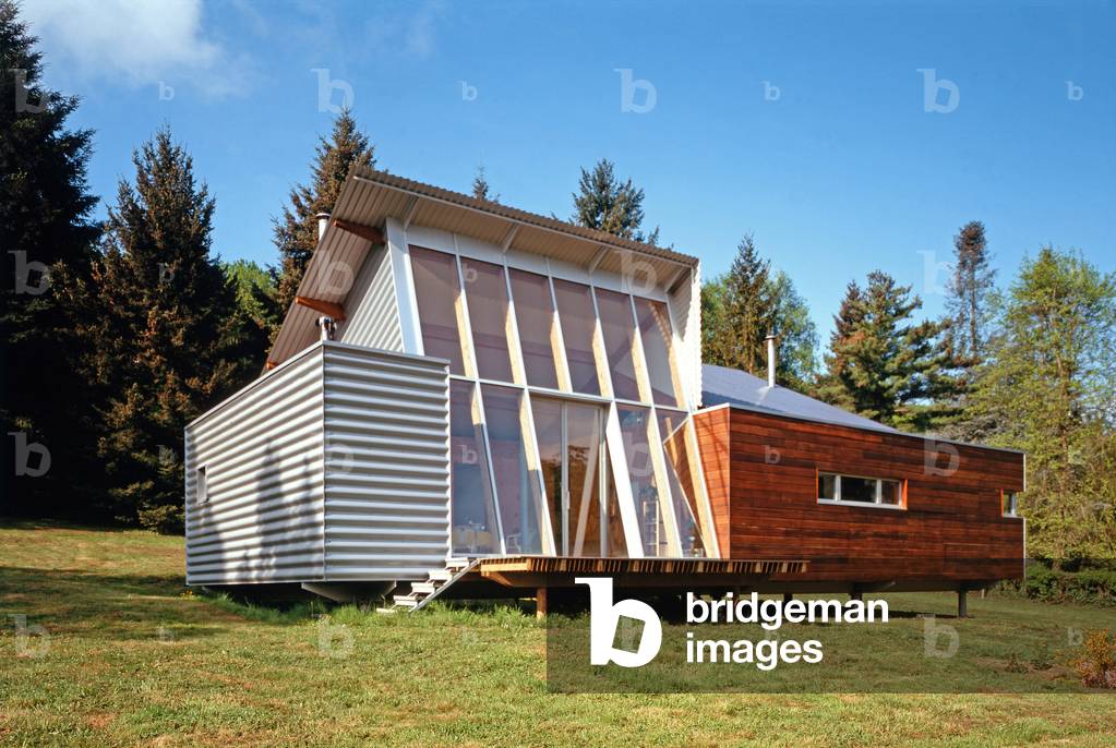 House - workshop (House-Atelier) of artists in Droue sur Drouette (Droue-sur-Drouette), Eure et Loir (Eure-et-Loir). Architecture Thierry Mazellier, 2002. Photography 2002
