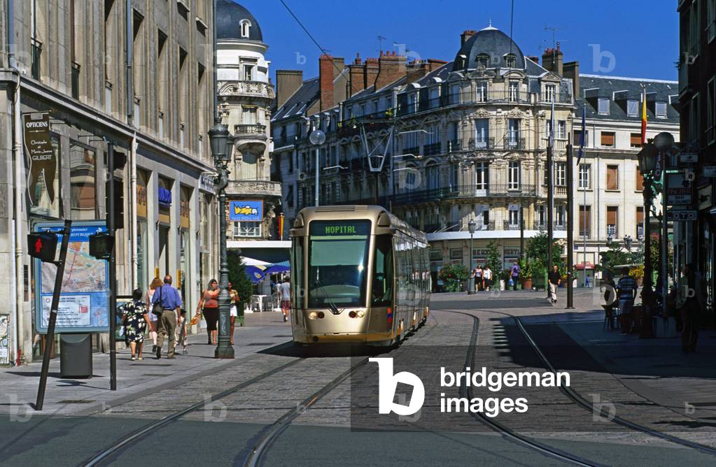 The tram in Orleans (Loiret).