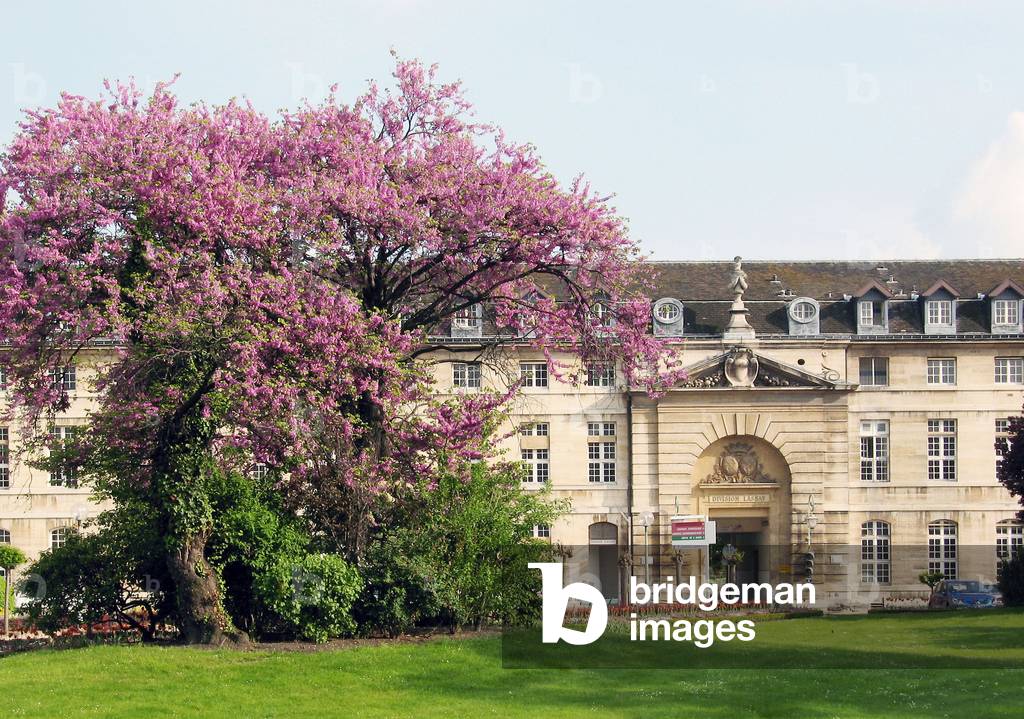 The entrance of the Lassay division of the Pie Salpetriere hospital in Paris 75013. Photography 08/05/06.
