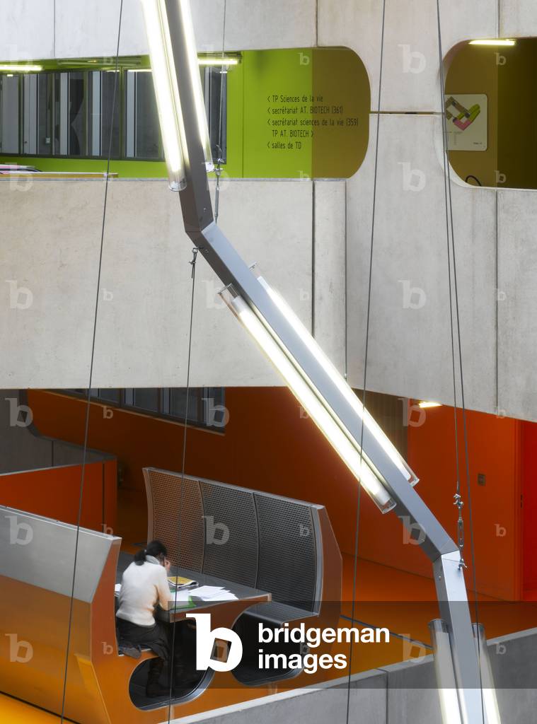 L'Atrium, Universitite Pierre et Marie Curie, Jussieu, Paris 6th Arrondissement.Peripheriques Architectes, Anne Francoise Jumeau, Emmanuelle Marin, David Trottin, 2002-2006.