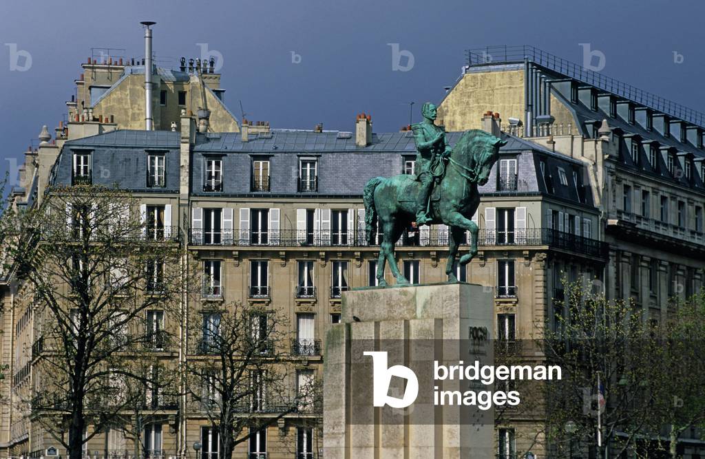 Statue of Marechal Ferdinand Foch (1851-1929), Place du Trocadero, Paris 16th arrondissement.
