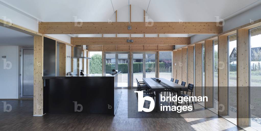 House “” Chaume 01”” in Bourg Achard (Bourg-Achard) in Haute-Normandie (Haute Normandie), France. Architecture of CO-BE Architecture and Landscape, 2007. Photography 10/06/07