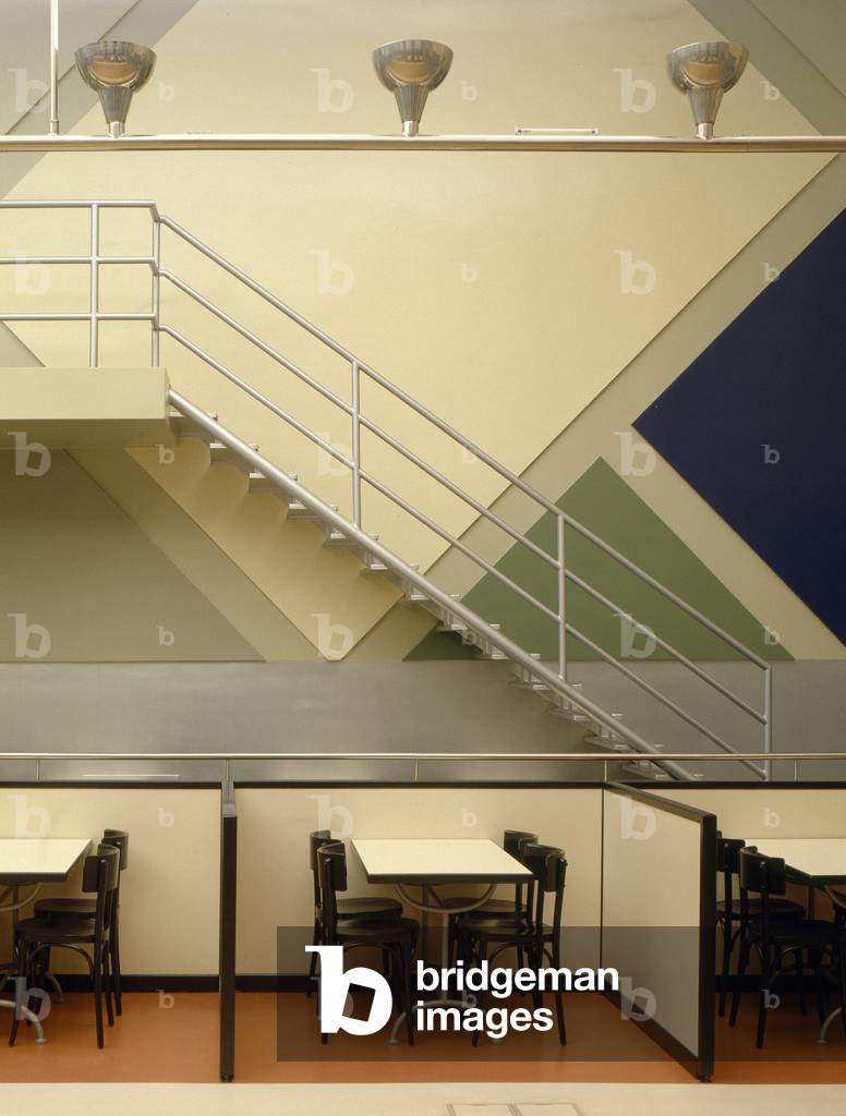 Cafe de l'Aubette in Strasbourg (Bas Rhin). Architect Theo van Doesburg (Emil Marie Kupper, 1883-1931), realisation 1928.