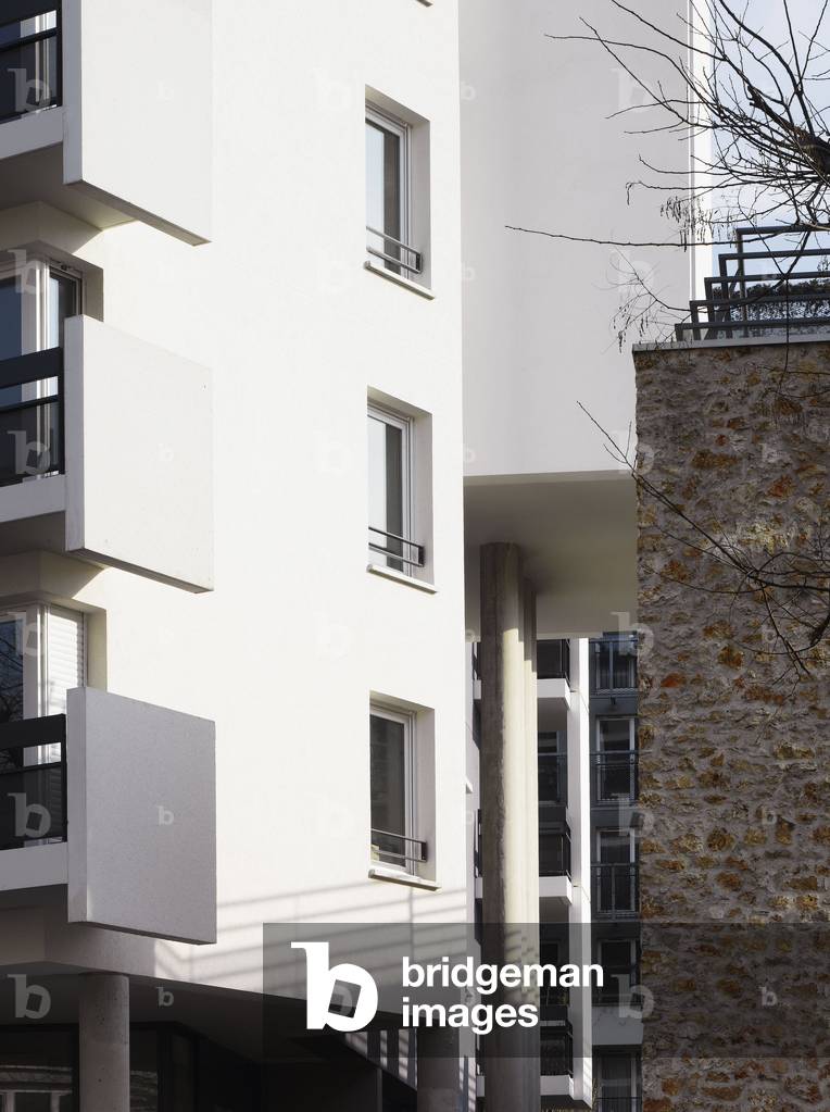 Social housing, rue d'Alesia in Paris. Architect Atelier 234, end of 2007. Photography 10/08/07.