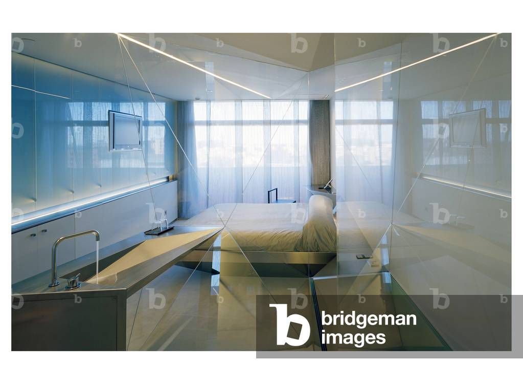 A room signed by Eva Castro y Holger Kehne inside Hotel Puerta America, 41 Avenida America in Madrid, Spain. Architecture 2005. Photography 13/09/05