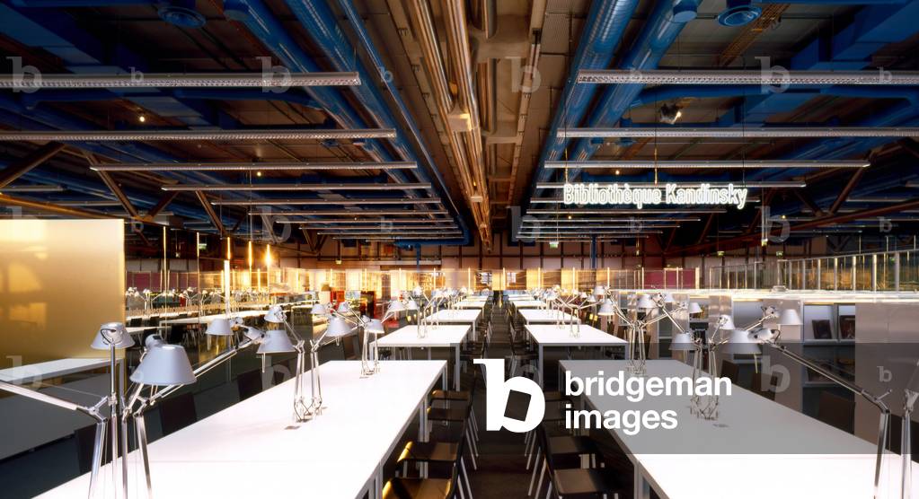 Library Kandisky, at the Georges Pompidou Centre, Paris 4. Architects Emmanuelle Marin and David Trottin, Peripheriques, 2002.