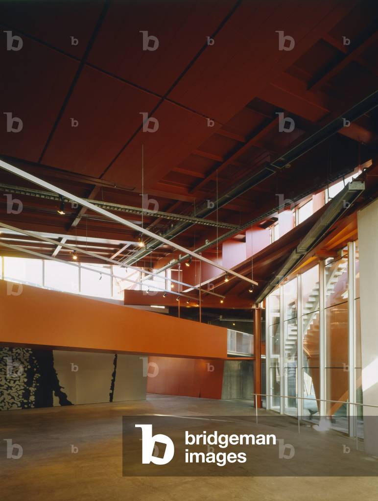 Museum of Design in Groningen, Netherlands. Architects: Alessandro Mendini, Michele de Lucchi, Coop Himmelblau and Philippe Starck, 1985-1995. Photography 1995