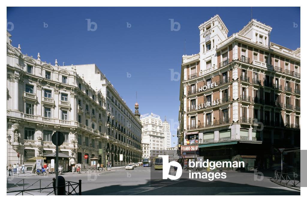 La plaza del Canalejas, Calle de Sevila in Madrid (Spain).