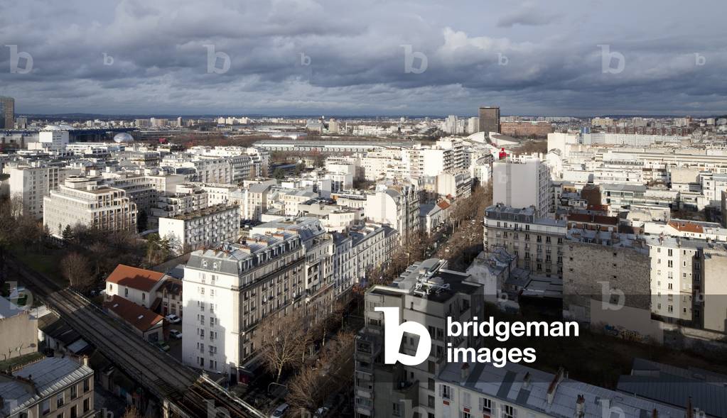 The 19th Arrondissement of Paris, seen from 118 boulevard Jean Jaures Paris. Photography 28/02/10.