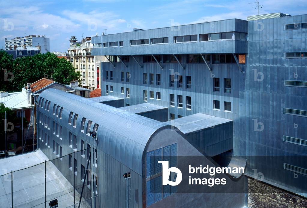 Cite Candie a Paris 75011. Realisation 1993, architect Massimiliano Fuksas. Photography 1993.