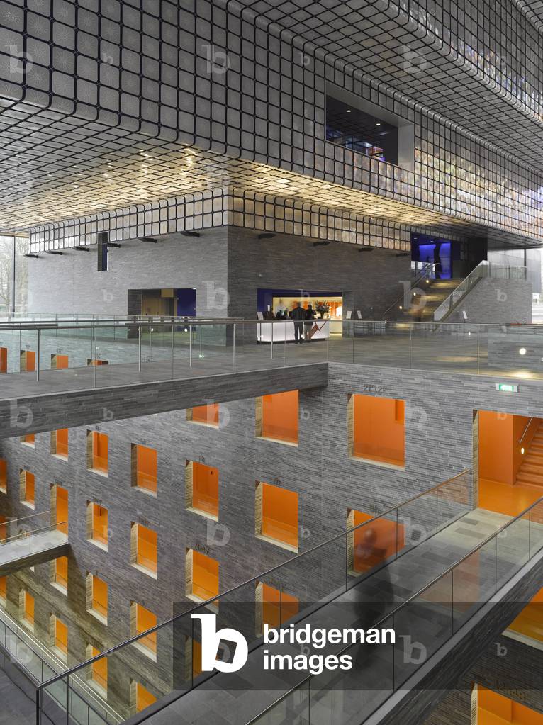The Institute of Image and Sound in Hilversum, Netherlands (Netherlands). Architecture by Willem-Jan Neutelings and Michiel Riedijk, 2006. Photography 19/12/06