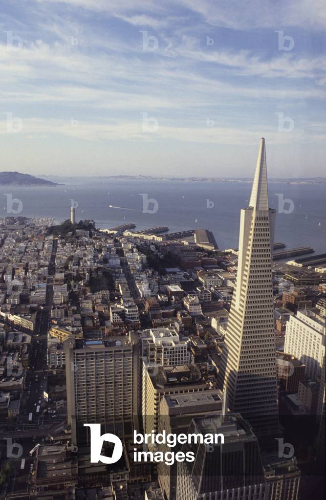 The Transamerica Pyramid in San Francisco, California (United States). Architect William Pereira, 1969-1972. Photography 01/08/96.
