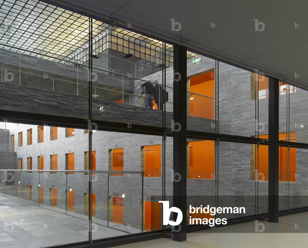 The Institute of Image and Sound in Hilversum, Netherlands (Netherlands). Architecture by Willem-Jan Neutelings and Michiel Riedijk, 2006. Photography 19/12/06