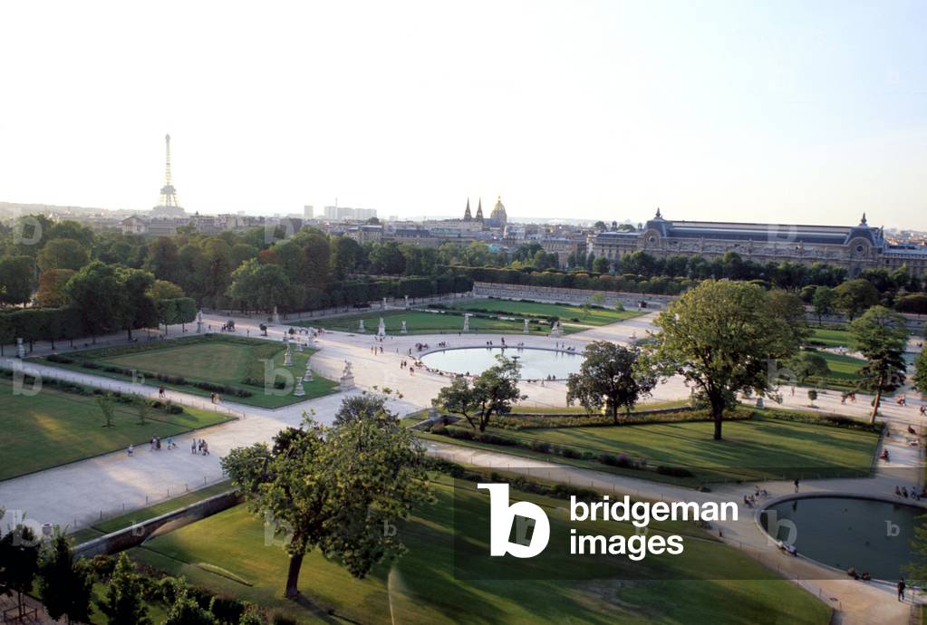 Jardin des Tuileries, Paris. The garden was redesigned by Andre Le Notre (1613-1700).