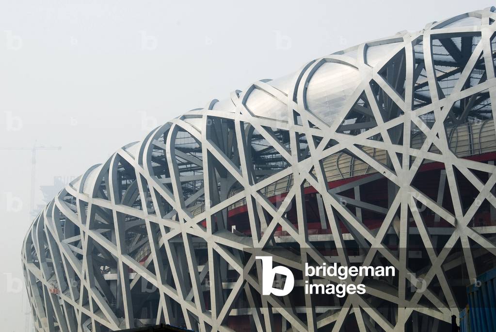 The National Stadium site in Pekin, China. Architects Jacques Herzog and Pierre de Meuron 2006-2008. Photography 30/10/07.