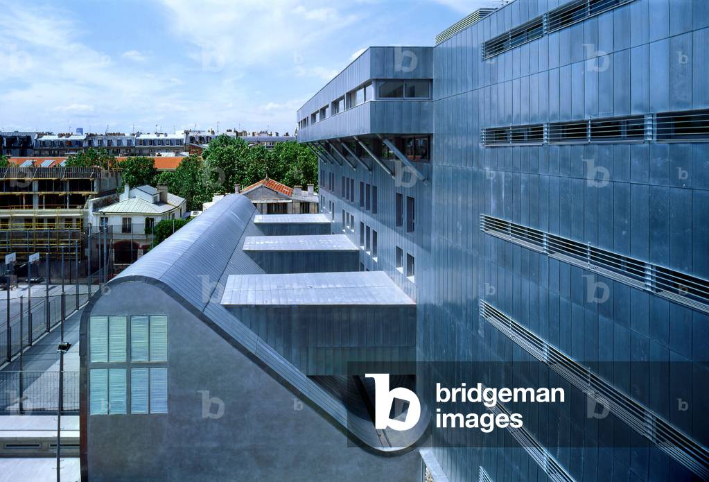 Cite Candie a Paris 75011. Realisation 1993, architect Massimiliano Fuksas. Photography 1993.