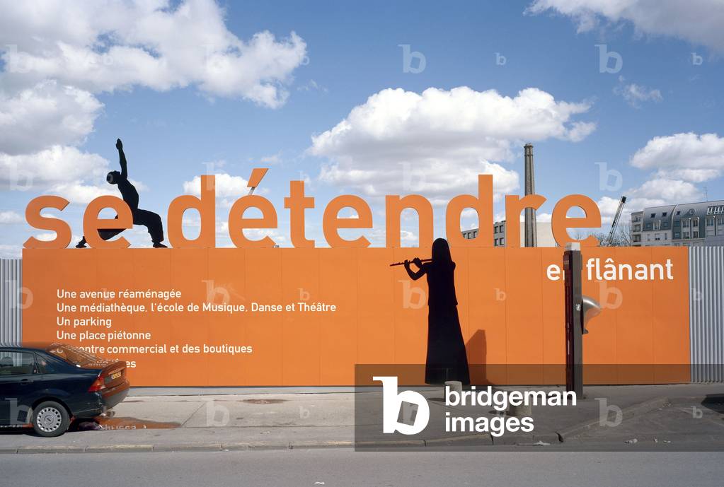 The Kremlin Bicetre (Val de Marne). Urban display, by Outsign, 2006. Photograph 10/05/06.