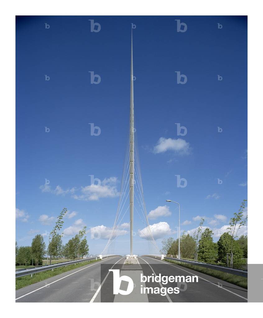 Hoofddorp Bridge to Harlemmermeer in the Netherlands. Architect Santiago Calavatra, 2002. Photography 10/05/05.