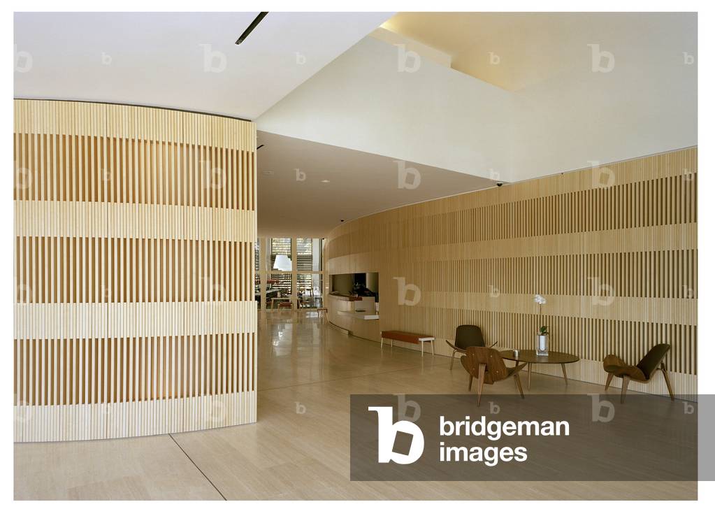 Salon signed by John Pawson inside the hotel Puerta America, 41 Avenida America in Madrid, Spain. Architecture 2005. Photography 13/09/05