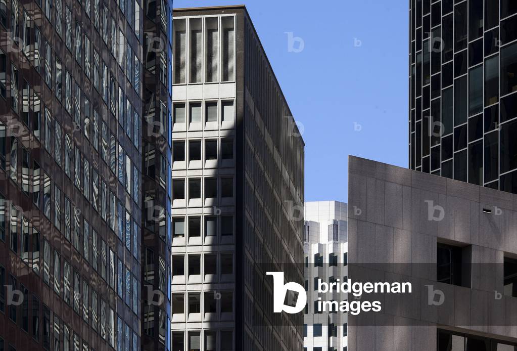 A business district in San Francisco, California (USA).