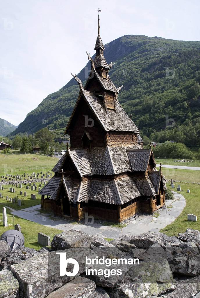 The standing wooden church of Borgund in Norway.