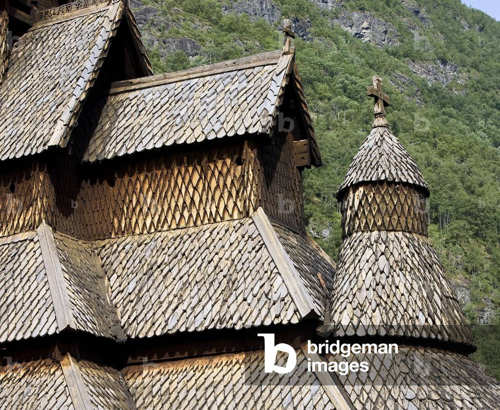 The standing wooden church of Borgund in Norway.