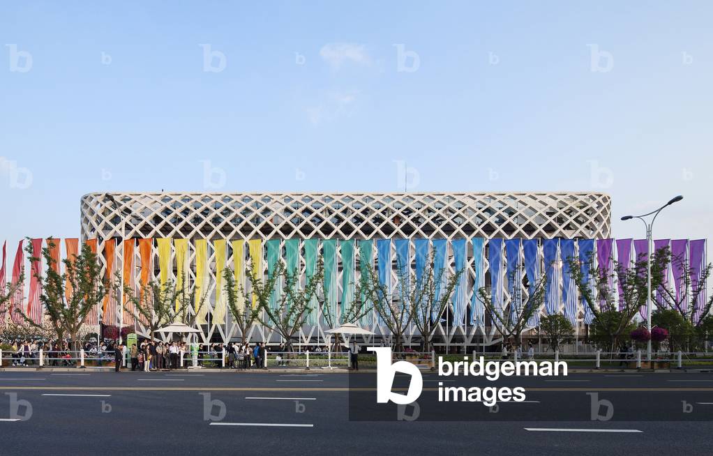 The Pavilion of France has the World Exhibition in Shanghai, China. Architecture by Jacques Ferrier, 2010. Photography on 23/05/10