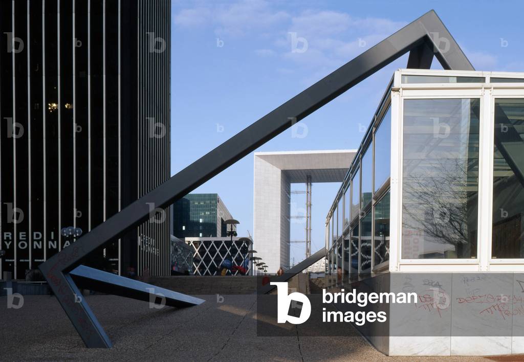 La Defonse a la Defense (Hauts de Seine) by Francois Morellet (born 1926), 1991. Photography 10/05/95.