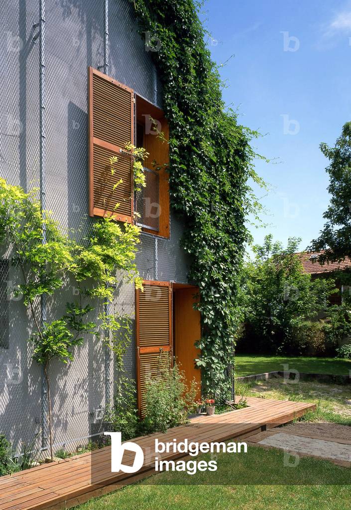 ICONE House in Montreuil, Seine-Saint-Denis (Seine-Saint-Denis), Ile de France (Ile-De-France), France. Architecture by Anne-Francoise Jumeau and Louis Paillard, 2002. Photography 10/08/06