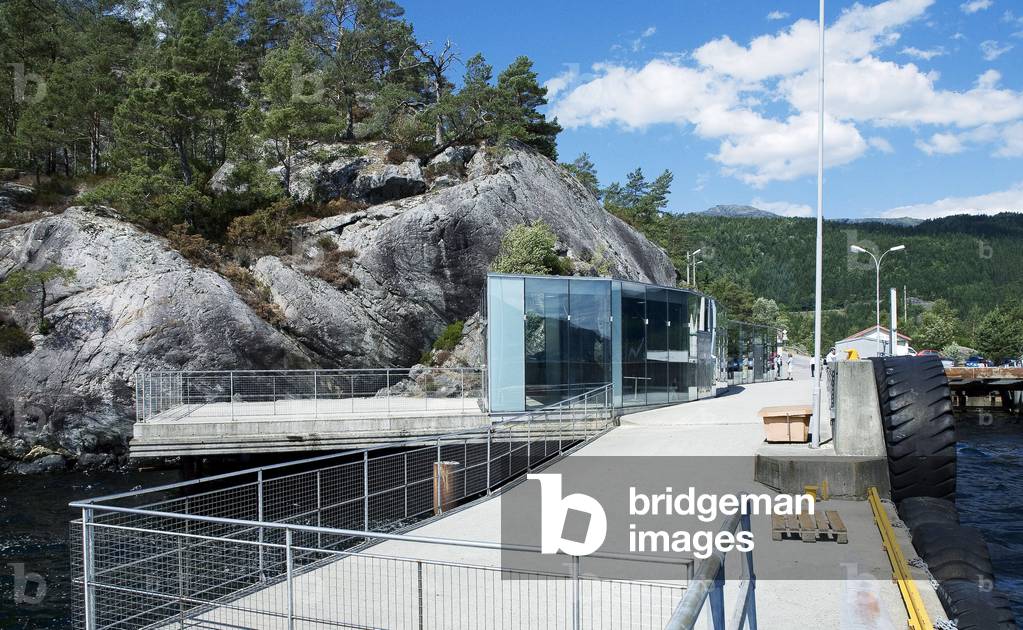 Port of the ferry boat terminal in Ropeid, Norway. Architects Jensen/Skodvin Architects, 2004. Photography 03/07/08.