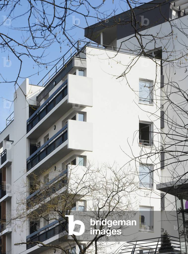 Social housing, rue d'Alesia in Paris. Architect Atelier 234, end of 2007. Photography 10/08/07.