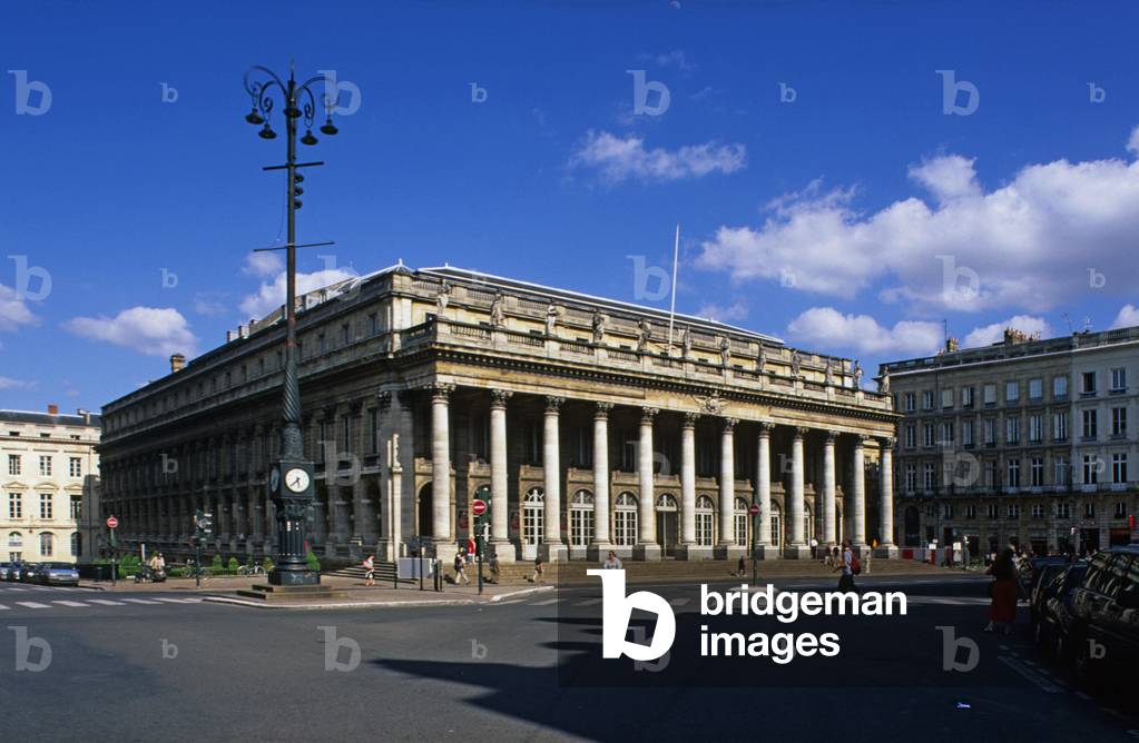 Le Grand Theatre, Place de la Comedie in Bordeaux (Gironde).