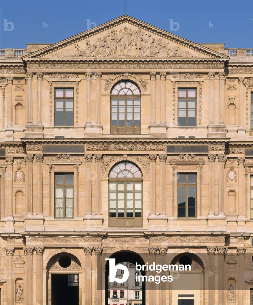 Pavillon Marengo Grand Louvre, Rue de Rivoli and quai des Tuileries, Paris 75001. Architecture of Leoh Ming Pei in association with Michel Macary and Jean-Michel Wilmotte, 1983-2001. Pavilion Marengo reabilitybetween 1988 and 1997